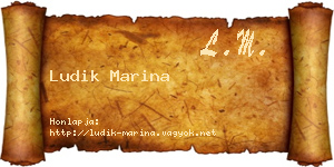 Ludik Marina névjegykártya